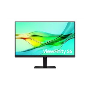 Samsung 27" ViewFinity S6 QHD Monitor, USB-C 90W Charging, IPS Display, Height Adjustable Stand – S60UD