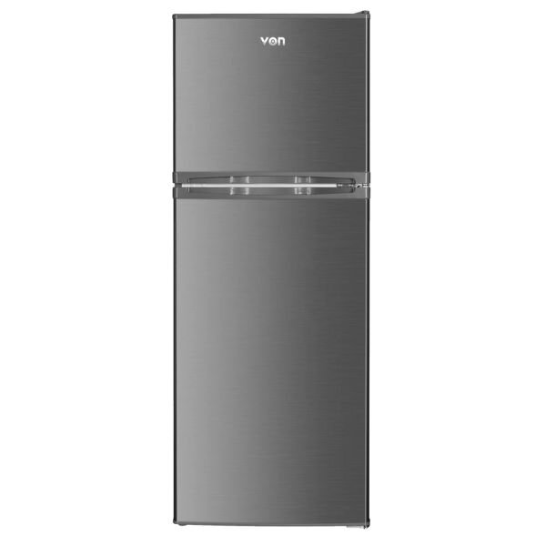 Von VRT-181DRAX Double Door Fridge - 181L, Inox by Other
