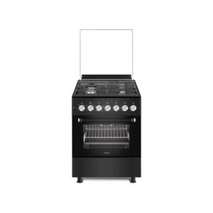 MIKA Standing Cooker 60cm X 60cm - 3 Gas + 1 Electric Cooker Matt Black MST62F31E4BL