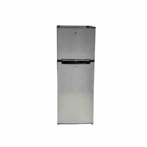 MIKA 138L 2 Door Defrost Fridge Line Silver Dark MRDCD138LSD