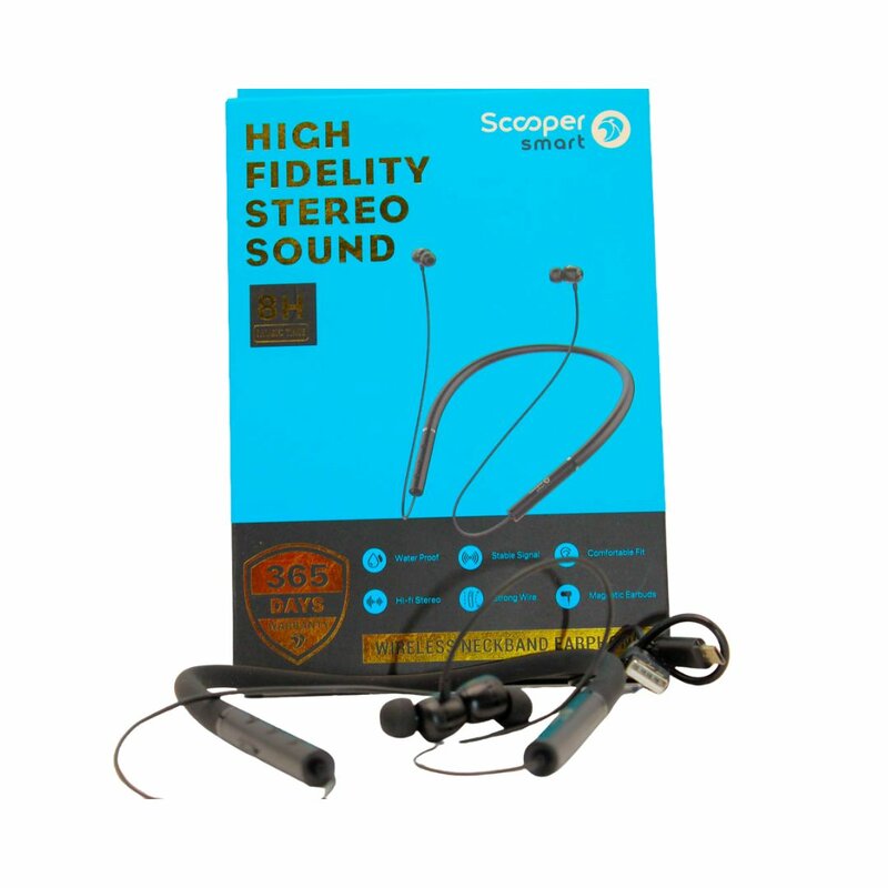 Scooper Neckband Earphone 8hr Battery 10m Range S22-en1 by Other