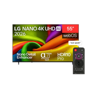 LG 55-Inch NANO 4K AI NU85 Smart TV – 55NU850BLA