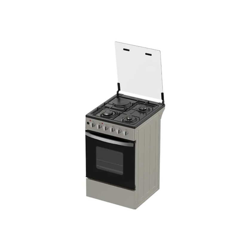 Midea 50x60 4-Burner Gas Cooker Silver 50E3G1H-SL by Midea — view 2