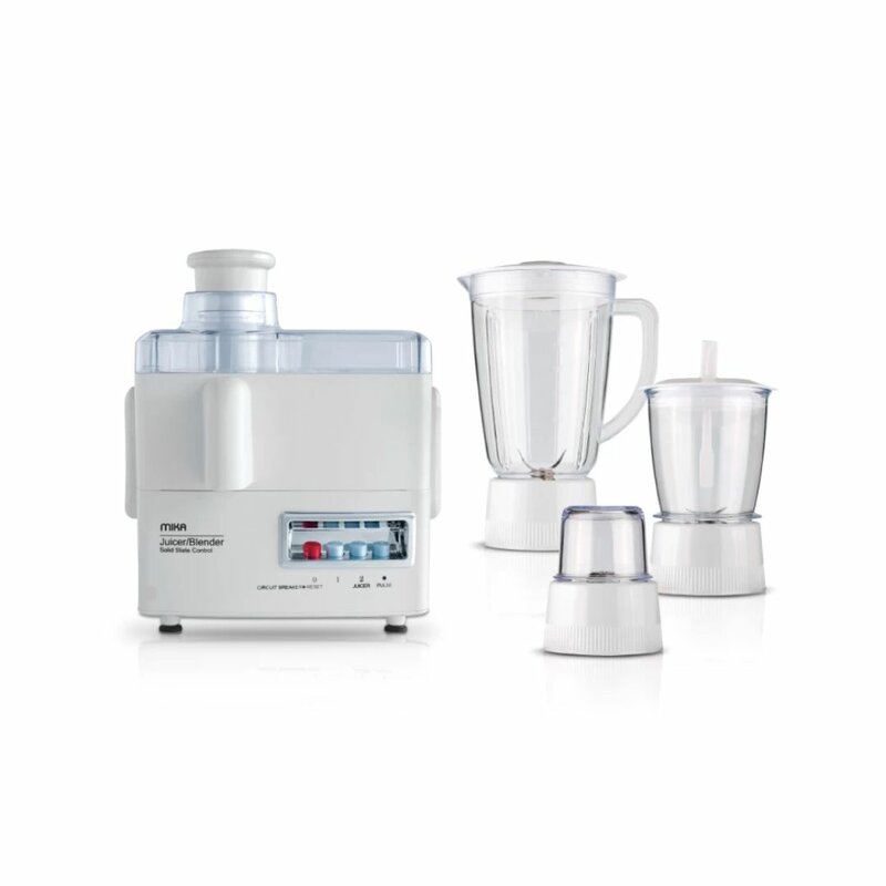 Mika 4-in-1 Juicer Blender Grinder 500W – White, Model MJR411W by Mika