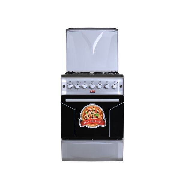 Von VAC6F031US 3 Gas + 1 Electric Cooker - Silver by Von