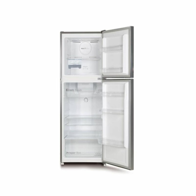 MIKA 261L Double Door Defrost Fridge Line Silver Dark MRDCD261LSD by Mika — view 2