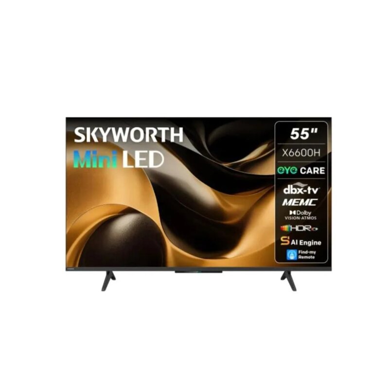 Skyworth 55 Inch QD-MiniLED Google Smart TV 55X6600H – 4K Ultra HD, Dolby Vision, Dolby Atmos by Skyworth