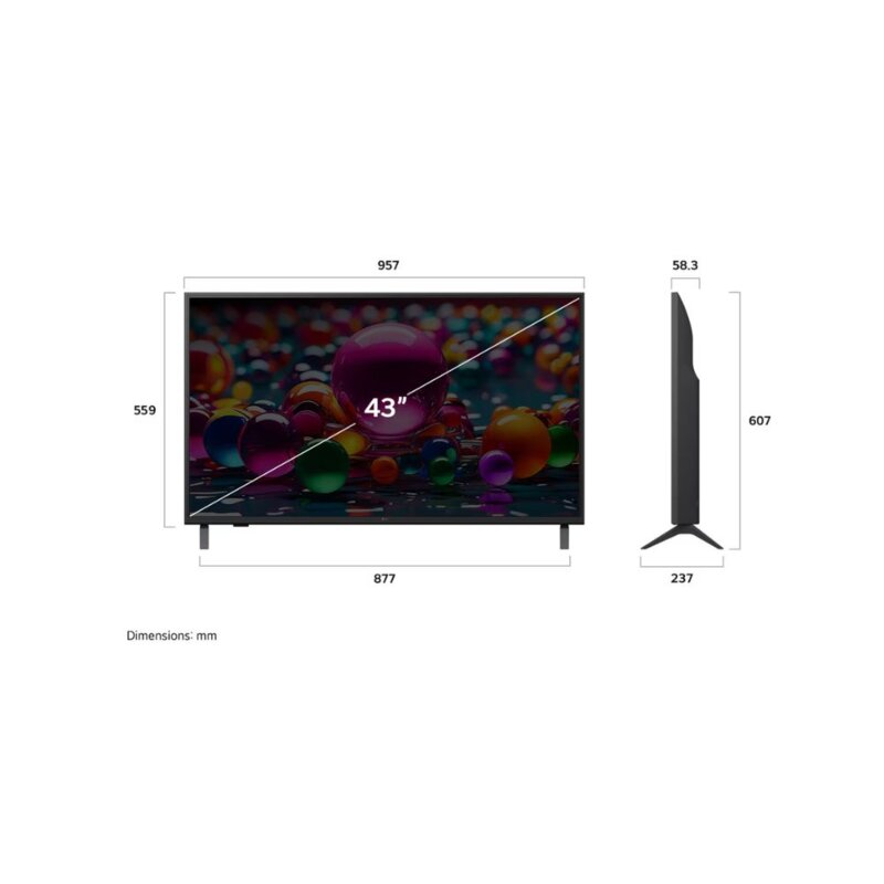 LG 43 Inch UHD AI Smart TV, 4K Resolution, WebOS - 43UA85006LA by LG — view 2