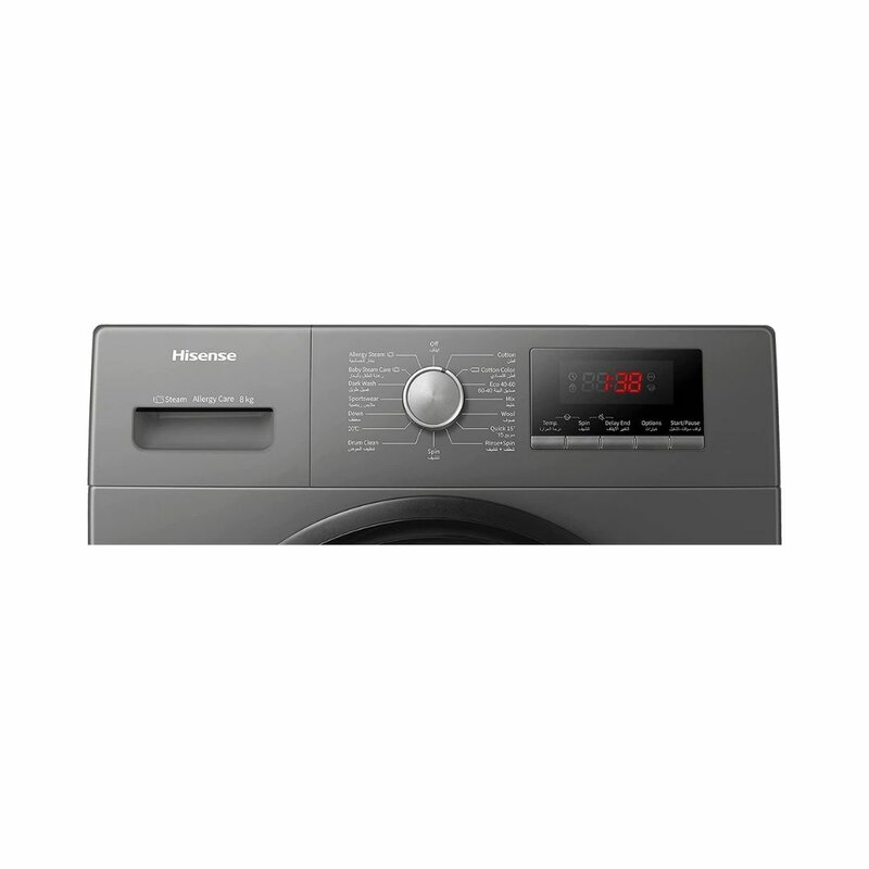 Hisense WFPV8012EMT Washing Machine 8 KG Front Load Fully Automatic – WDQV8012EMT by Hisense — view 2