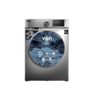Von VWM-10FVTS Front Load Inverter Washing Machine, Silver - 10KG