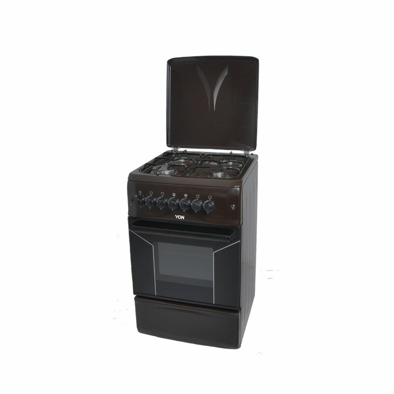 Von F5N40G2.P.V/ F5S40G2.B/ VAC5F140PB 4 Gas Cooker - Brown by Von — view 2