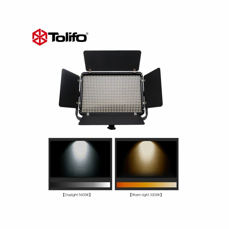 Tolifo Pt-1000b Bi Color Dimmable LED Video Light Panel by Other — view 3