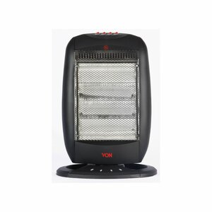 Von VSHJ16QK Quartz Heater, With Oscillation, 1600W - Black