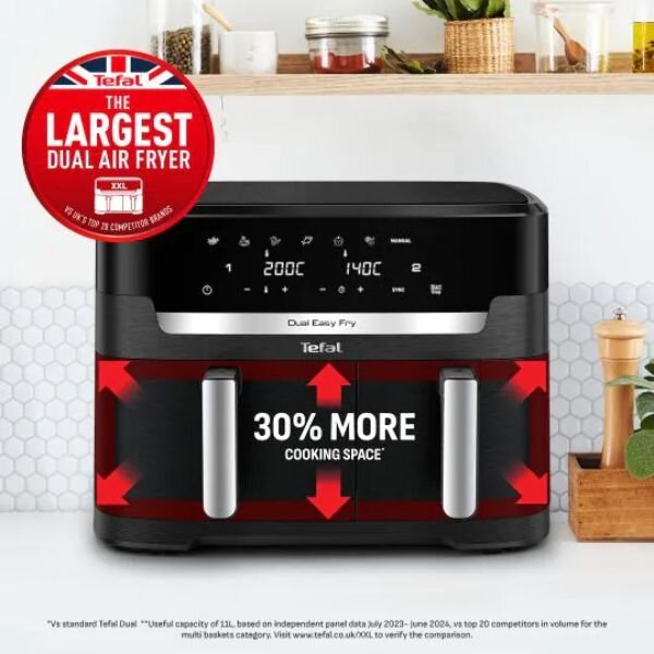 Tefal Easy Fry Dual XXL EY9428G0 11L Air Fryer by Tefal — view 5