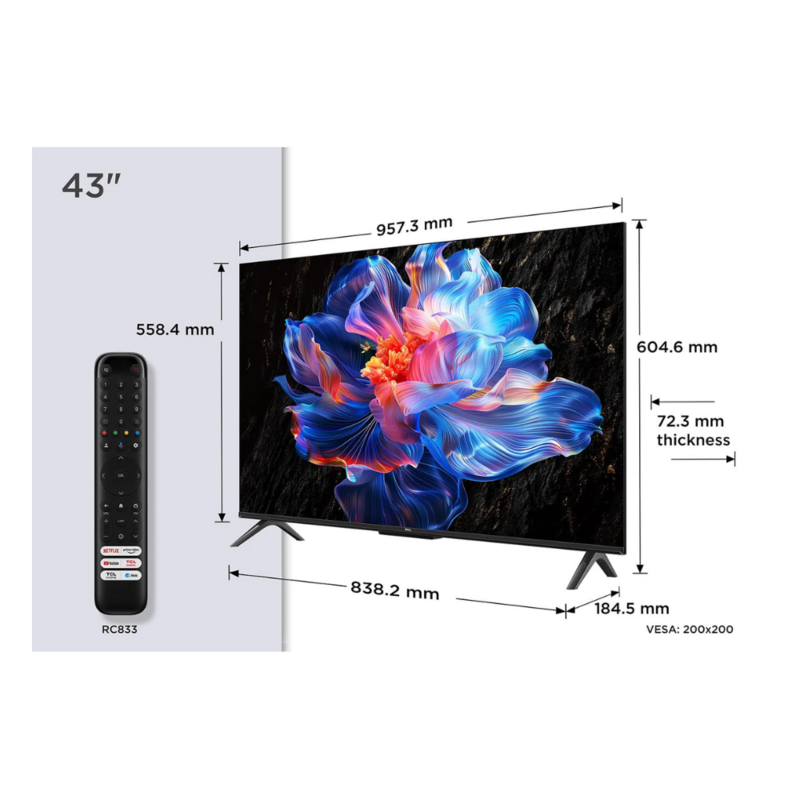 TCL 43 Inch 4K Smart Google TV 43V6C by TCL — view 2