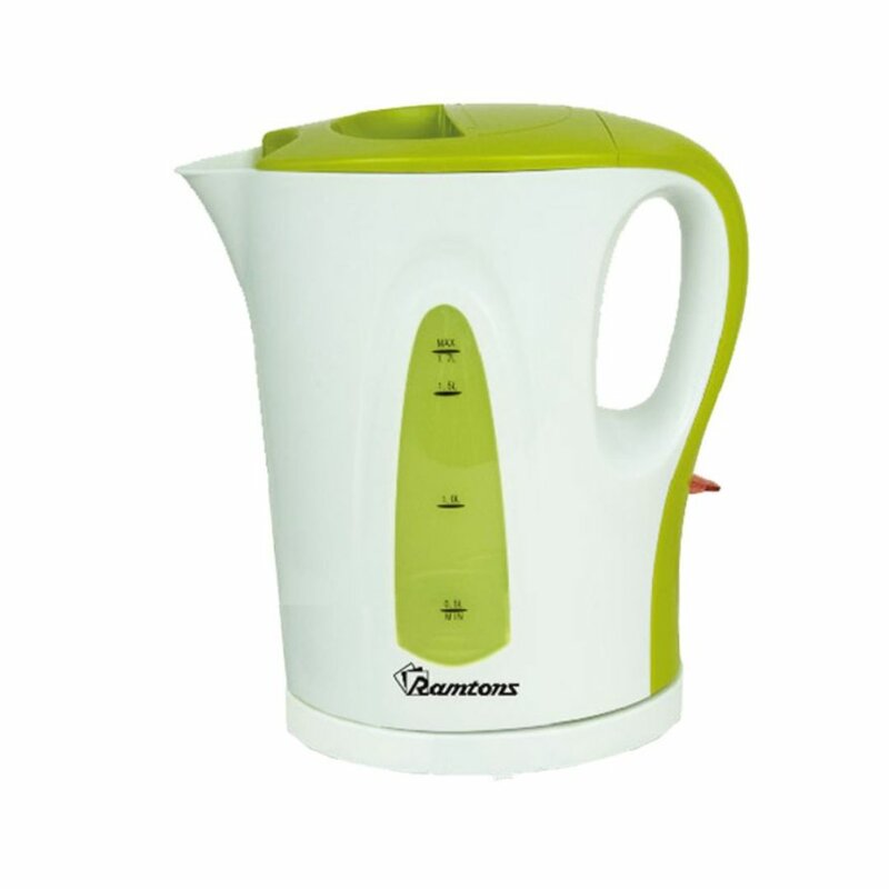 RAMTONS RM/349 CORDLESS ELECTRIC KETTLE 1.7 LITERS WHITE AND GREEN by Ramtons